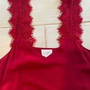 Cami NYC Chelsea red lace top
